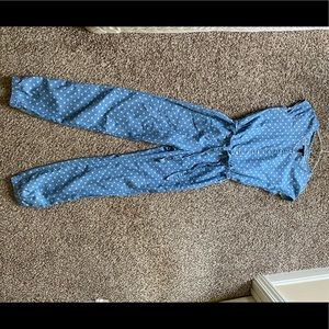 GAP kids blue ribbon overalls